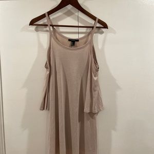 Comfy Forever 21 Cold Shoulder Top beige